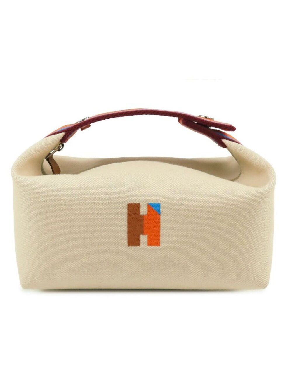 Hermes Brid-a-brac PM Natural Silver Cotton Bath Pouch H Pavillon